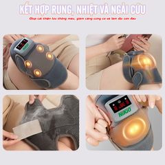 Máy Massage Đầu Gối Nikio NK-185D - Công Nghệ Massage Rung Nóng Giảm Đau, Thiết Kế Tiện Lợi Cho Người Cao Tuổi và Vận Động Viên
