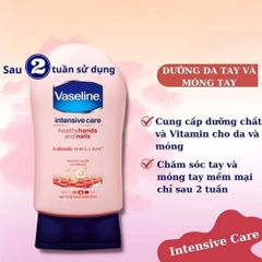 Kem Dưỡng Da Tay & Móng Vaseline Intensive Care 85ml - Dưỡng ẩm, Ngăn Khô Nứt, Giúp Móng Chắc Khỏe, Phù Hợp Mọi Loại Da