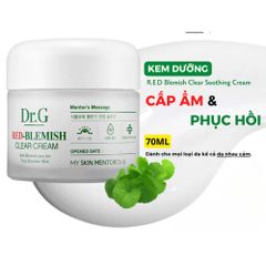 Kem Dưỡng Da Dr.G Red Blemish Clear 70ml - Kem Làm Dịu, Cấp Ẩm, Phục Hồi Da Nhạy Cảm, Giảm Đỏ, Hỗ Trợ Da Mụn