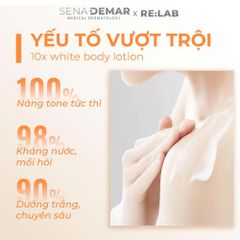 Kem Dưỡng Thể SenaDemar 10x White Body Lotion Dưỡng Trắng Da, Cấp Ẩm, Săn Chắc, Làm Mờ Thâm Nám