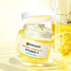 Kem Dưỡng Sáng Da Garnier Bright Complete Vitamin C 50ml - Yoghurt Sleeping Mask & Water Gel Chăm Sóc Da Rạng Rỡ Ban Ngày, Ban Đêm