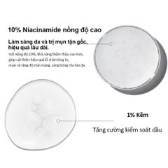 Tinh Chất Serum Giảm Mụn The Ordinary Niacinamide 10% & Zinc 1% - Kiềm Dầu, Làm Sáng Da, 30ml