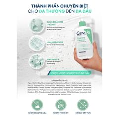 Sữa Rửa Mặt CeraVe Làm Sạch & Dưỡng Ẩm Dịu Nhẹ 236ml/473ml - Dành Cho Da Nhạy Cảm, Kiểm Soát Mụn Hiệu Quả