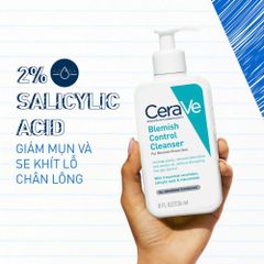 Sữa Rửa Mặt CeraVe Làm Sạch & Dưỡng Ẩm Dịu Nhẹ 236ml/473ml - Dành Cho Da Nhạy Cảm, Kiểm Soát Mụn Hiệu Quả