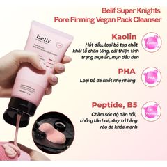 Sữa Rửa Mặt Belif Super Knights Vegan 150ml - Làm Sạch Sâu, Se Khít Lỗ Chân Lông, Dưỡng Sáng Da, Phù Hợp Mọi Loại Da