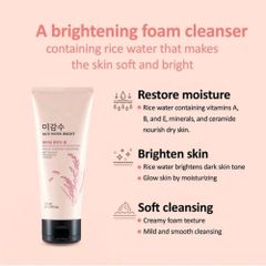 Sữa Rửa Mặt Gạo The Face Shop 150ml - Tẩy Trang, Làm Sáng Da, Chiết Xuất Từ Nước Gạo và Hạt Cám Gạo Mịn, Dưỡng Ẩm Tốt