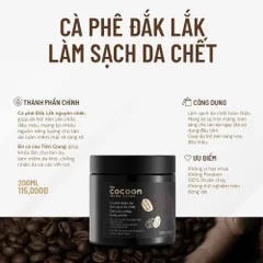 Tẩy Da Chết Cơ Thể Body Cà Phê Đắk Lắk Cocoon 200ml - Da Sáng Mịn