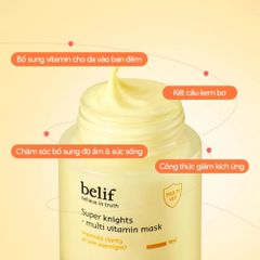 Mặt Nạ Ngủ Belif Super Knights 75ml - Dưỡng Ẩm, Phục Hồi Da Mệt Mỏi, Giúp Da Sáng Mịn Với Vitamin B3, C, E, B12