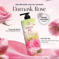 Sữa Tắm Dưỡng Ẩm On The Body 900g - Hương Nước Hoa Thiên Nhiên, Dưỡng Trắng & Làm Mềm Da Cho Mọi Loại Da