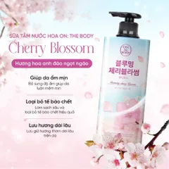 Sữa Tắm Dưỡng Ẩm On The Body 900g - Hương Nước Hoa Thiên Nhiên, Dưỡng Trắng & Làm Mềm Da Cho Mọi Loại Da