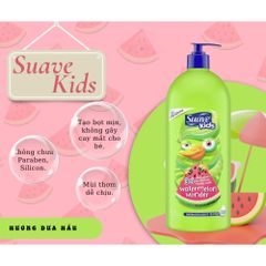 Sữa Tắm Gội Xả Suave Kids 3in1 - Hương Trái Cây Tươi Mát, Dành Cho Trẻ Em - 532ml / 1.18L, An Toàn Cho Da Nhạy Cảm