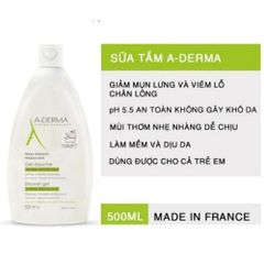 Sữa Tắm A-Derma 500ml – Làm Dịu Da, Ngăn Mụn Lưng & Thu Nhỏ Lỗ Chân Lông 387868