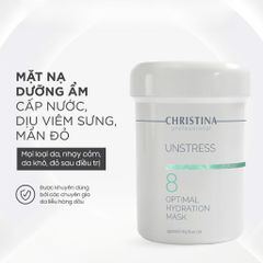 Mặt Nạ Dưỡng Ẩm Christina Unstress 8 250ml - Cấp Ẩm, Giảm Kích Ứng, Phục Hồi Da, Dưỡng Ẩm Sâu Cho Mọi Loại Da