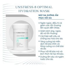 Mặt Nạ Dưỡng Ẩm Christina Unstress 8 250ml - Cấp Ẩm, Giảm Kích Ứng, Phục Hồi Da, Dưỡng Ẩm Sâu Cho Mọi Loại Da