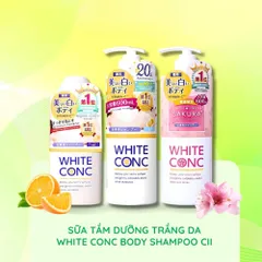 Sữa Tắm Trắng Da White Conc Body Vitamin C Nhật Bản 600ml – Dưỡng Ẩm, Làm Sạch 387888
