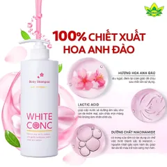Sữa Tắm Trắng Da White Conc Body Vitamin C Nhật Bản 600ml – Dưỡng Ẩm, Làm Sạch 387888
