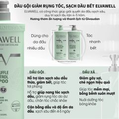 Bộ Dầu Gội Xả Nấm Truffle Elvawell 1000ml - Phục Hồi Tóc Hư Tổn, Giảm Gàu, Kiểm Soát Dầu Bết, Dưỡng Mềm Mượt