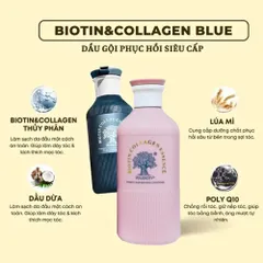 Dầu Gội Xả Biotin Collagen Essence Hương Nước Hoa – Phục Hồi Siêu Cấp Tóc Hư Tổn 500ml