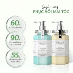 Dầu Gội Xả Phục Hồi Đa Tầng Nấm Truffle Weilaiya 450ml - Suôn Mượt, Giảm Gàu, Phục Hồi Tóc Hư Tổn