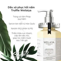 Dầu Gội Xả Phục Hồi Đa Tầng Nấm Truffle Weilaiya 450ml - Suôn Mượt, Giảm Gàu, Phục Hồi Tóc Hư Tổn