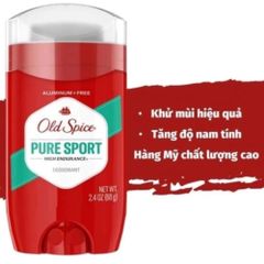 Sáp Khử Mùi Old Spice Pure Sport 85g - Khô Thoáng, Ngăn Mùi Hiệu Quả Cho Nam Giới Thể Thao, Hương Thể Thao Nam Tính