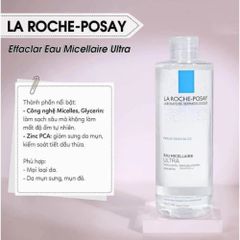 (Sales) Nước Tẩy Trang La Roche-Posay Effaclar Micellar Water 400ml - Dành cho Da Dầu Nhạy Cảm, Làm Sạch Hiệu Quả và Dịu Nhẹ Chính hãng