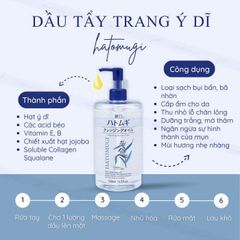 Nước, Dầu Tẩy Trang Chiết Xuất Hạt Ý Dĩ Hatomugi 500ml – Làm Sạch Sâu, Dưỡng Ẩm Căng Mướt