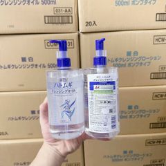 Nước, Dầu Tẩy Trang Chiết Xuất Hạt Ý Dĩ Hatomugi 500ml – Làm Sạch Sâu, Dưỡng Ẩm Căng Mướt