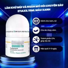 Lăn Khử Mùi Etiaxil Sensitive 15ml - Ngăn Mồ Hôi & Khử Mùi Suốt 72 Giờ Dành Cho Da Nhạy Cảm, An Toàn & Hiệu Quả