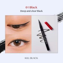 Bút Kẻ Mắt Nước Clio Superproof Pen Liner Kill Black/Brown 0.55ml - Chống Thấm Nước, Bền Màu Suốt Ngày Dài