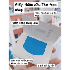 Giấy Thấm Dầu Hàn Quốc TFS Daily Beauty Tools - Hút Dầu Thừa, Giữ Da Khô Thoáng, Bảng 50 Tờ Đem Theo, Tiện Lợi