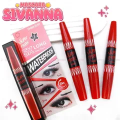 Chuốt Mi Mascara 2 Đầu Sivanna Super Model 5X Long - Làm Dài & Dày Mi Tự Nhiên, Chống Lem, Hiệu Ứng Mi Giả