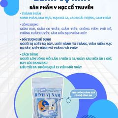 Bình Vị Nam Hỗ Trợ Tiêu Hóa - Viên Uống 100 Viên - Dùng Cho Người Lớn và Trẻ Em 6-12 Tuổi - Thông Tiêu Hóa Tốt Hơn
