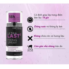 Xịt Khóa Nền Catrice Fixing Spray 50ml - Giữ Lớp Trang Điểm Lâu Trôi, Kiềm Dầu, Căng Bóng Cho Mọi Loại Da