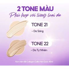 Kem Nền BB Collagen Cellio Hàn Quốc SPF40 PA+++ 40ml - Dưỡng Ẩm, Che Phủ Tự Nhiên và Chống Nắng Hiệu Quả