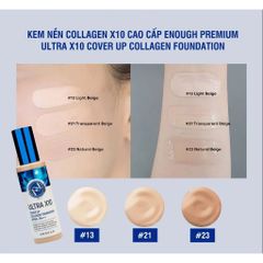 Kem Nền Collagen Enough Ultra X10 Cover Up SPF – Kiềm Dầu, Che Phủ Tốt, Lâu Trôi 100ml