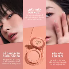 Phấn Má Hồng 3CE Face Blush - Tông Tự Nhiên Lên Màu Chuẩn, Mịn Màng Lâu Trôi, Dùng Hàng Ngày Hoặc Dự Tiệc