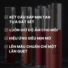 Son Sáp Lì 3CE Hazy Lip Clay 4g - Lì Mịn Như Sương, Thoải Mái và Lên Màu Chuẩn Đẹp, Phù Hợp Mọi Tone Da