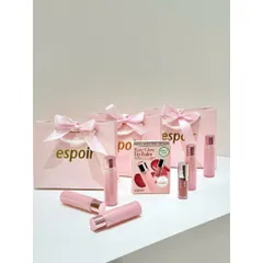 Set Son Dưỡng Espoir Bare Glow Lip Balm & Son Tint Bóng Mini Couture Glaze Ginger Peach Kèm Túi Giấy - Quà Tặng Làm Đẹp Hàn Quốc