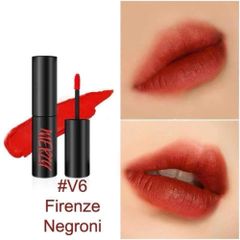 Son Kem Lì Merzy The First Velvet Tint #V6 Ruby Rouge 3.8g - Đỏ Ruby Quyến Rũ, Mịn Lì, Bám Màu Lâu Trôi, Trang Điểm Tuyệt Đẹp