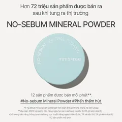 Phấn Phủ Khoáng Kiềm Dầu Innisfree No-Sebum Mineral Powder 5g - Giữ Lớp Trang Điểm Khô Thoáng, Kiềm Dầu Hiệu Quả, Phù Hợp Da Dầu