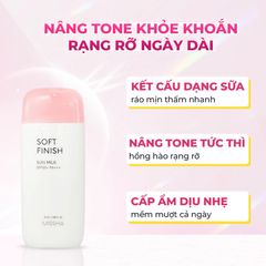 Kem Chống Nắng Missha Soft Finish Sun Milk SPF50+ PA+++ 70ml - Bảo Vệ Da, Mịn Lì, Tự Nhiên, Phù Hợp Với Da Dầu Và Hỗn Hợp