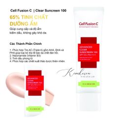 Kem Chống Nắng Cell Fusion C Toning Sunscreen 100 SPF50+ PA+++ 50ml - Bảo Vệ Da, Làm Dịu, Cấp Ẩm Hàn Quốc