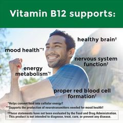 Viên Bổ Sung Vitamin B12 Nature Made 1000mcg - Hỗ Trợ Năng Lượng, Sức Khỏe Thần Kinh - 160 Viên Bổ Sung Chất Lượng