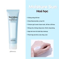 Kem Chống Nắng Torriden DIVE-IN Tone Up SPF50+ PA++++ 50ml - Nâng Tông Da Tự Nhiên, Chống Nắng Toàn Diện, Cấp Ẩm, Dành Cho Da Vàng, Da Xỉn Màu