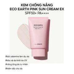Kem Chống Nắng The Saem Eco Earth Power SPF50+ PA++++ 50ml - Dưỡng Ẩm, Nâng Tone, Bảo Vệ Da Tối Ưu cho Da Nhạy Cảm