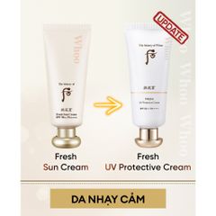 Kem Chống Nắng Whoo Gongjinhyang Fresh UV Protective SPF50+/PA++++ 60ml – Dưỡng Ẩm Cho Da Nhạy Cảm