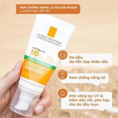 Kem Chống Nắng La Roche-Posay Anthelios Dry Touch SPF 50+ 50ml - Duy Trì Khô Thoáng, Chống Nắng UVA UVB Hiệu Quả cho Da Dầu Nhạy Cảm