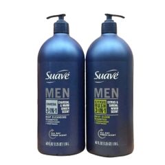 Sữa Tắm Gội Xả Suave Men 3in1 1.18L - Gel Tắm Gội Cho Nam, Sạch Da, Mượt Tóc, Hương Thơm Nam Tính Lâu Dài