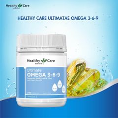 Viên Uống Bổ Sung Omega 3 6 9 Healthy Care Ultimate - Hỗ Trợ Tim Mạch,  Ổn Định Huyết Áp 200 Viên 388323